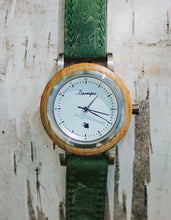 Grapevine Women's Watch with Dark Green Leather Band