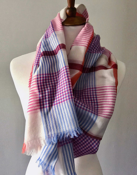 Channi Check Fine Merino Scarf