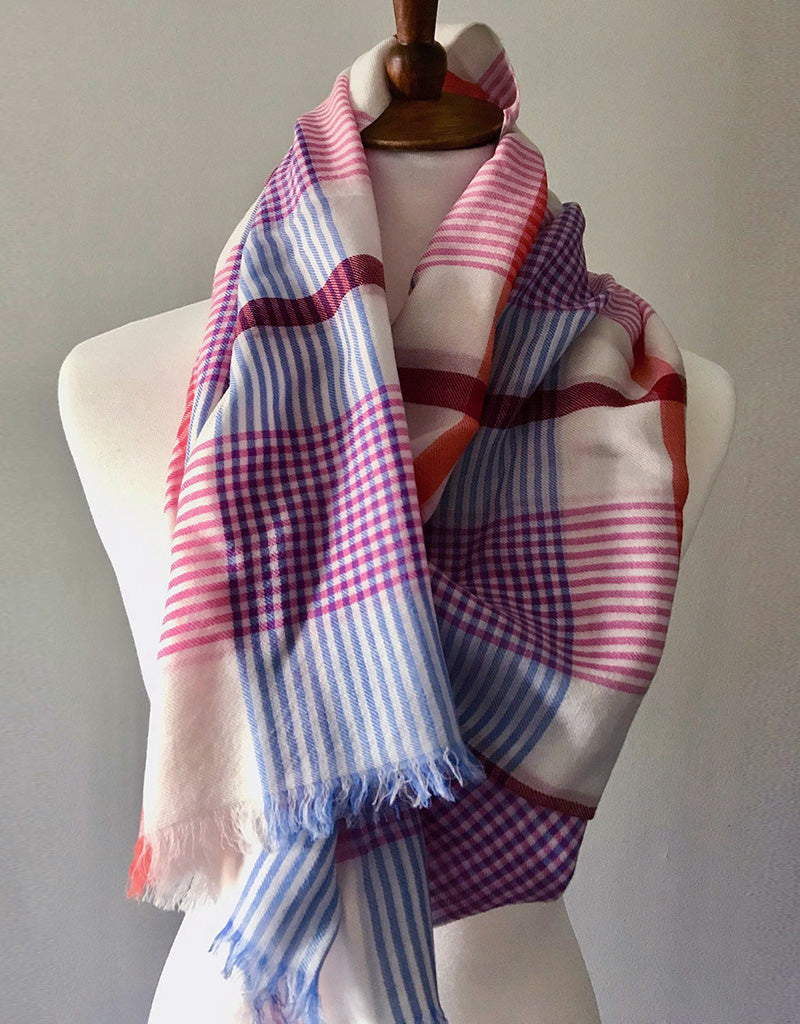 Channi Check Fine Merino Scarf