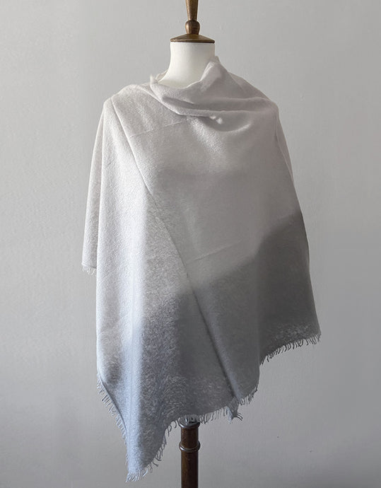 Felted Cashmere Ombre Pancho